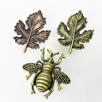 Poignées de tiroir en forme de feuille d'érable, poignées de commode, de placard, de garde-robe, de cuisine, de chambre à coucher, décoration dorée/argentée/bronze moderne