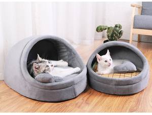 Umwelt freundliches, nachhaltiges, atmungsaktives Katzen nest Hunde bett Warmer Plüsch All Seasons Universal-Haustier bett für Kleintiere Haustier bett - Product Image 2