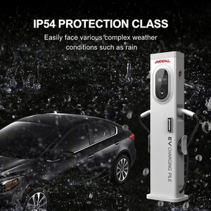 AMPPAL 7Kw 14kw 22Kw 44KW Nuova Stazione di Ricarica EV AC da Pavimento IP54 con Due Pistole CCS 22kW Protezione IP54 OCPP POS - Product Image 4