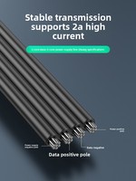 Cable de Silicona Tipo-C/Micro-USB con Doble Conector en Ángulo para Teléfonos/Tabletas Android y Cámaras para Auto - Carga 2A y Transferencia de Datos