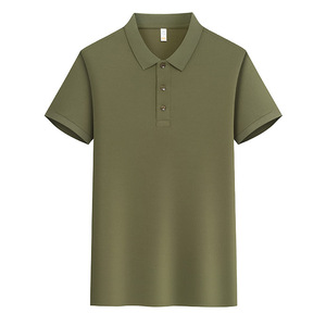 <b>Polo</b> Shirt Short Sleeve Solid Color Breathable Polyester Daily Wear - Product Image 2