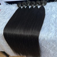 32 34 36 38 Paquets de Tissage de Cheveux Indiens Malaisiens Raides à Cuticule, 100% Cheveux Humains Vierges Brésiliens Péruviens de Grade 10A Longueur 40 Pouces