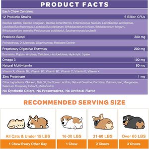 Masticables Probióticos para Perros para la Salud Intestinal y el Apoyo Inmunológico, Absorción Rápida - Suplemento para el Cuidado de la Salud de las Mascotas - Product Image 4