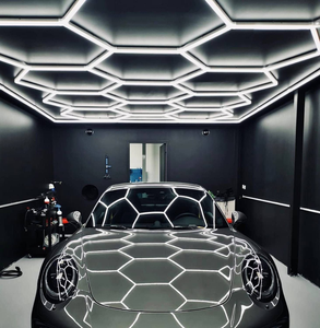 Promotion : Lampe LED hexagonale décorative pour garage, 2,43 x 4,84 m, économique, type nid d'abeille, pour garage automobile et éclairage de travail - Product Image 3