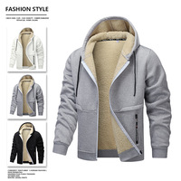 Bestseller 2026 Automne/Hiver Nouveau Sweat-shirt en polaire décontracté à capuche rembourré en fausse fourrure avec fermeture éclair coupe ample taille européenne