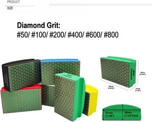 SHDIATOOL Electroplated Diamond Hand Polishing <strong>Pads</strong> Foam Back Grit 50 Granite Marble Stone Ceramic - Product Image 2