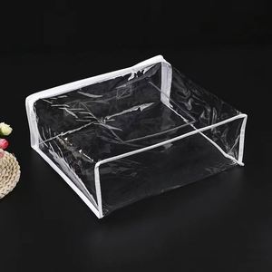 Wholesale Custom Logo Large Organizer <b>Vinyl</b> Clear Transparent PVC <b>Bag</b> Zipper Portable Waterproof Home Storage Foldable Design - Product Image 2