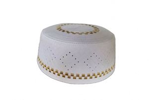 Nouveaux chapeaux de prière islamiques pour hommes, bonnets musulmans tricotés Taqiyah Takkhe respirants, rayés, quatre saisons, design gaufré, pour la prière (Namaz) - Product Image 3