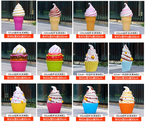 Bên ngoài trời trang trí khổng lồ <span class=keywords><strong>Ice</strong></span> <span class=keywords><strong>Cream</strong></span> <span class=keywords><strong>Cone</strong></span> sợi thủy tinh điêu khắc nhựa Crafted bánh mô hình ngoài trời khổng lồ <span class=keywords><strong>Ice</strong></span> <span class=keywords><strong>Cream</strong></span> cones - Product Image 4