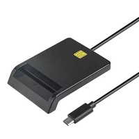 Type-C Smart CAC Card Reader with USB 2.0 Interface DOD Compatible Bank ID Card Reader Plastic ABS Material 12-Month Warranty