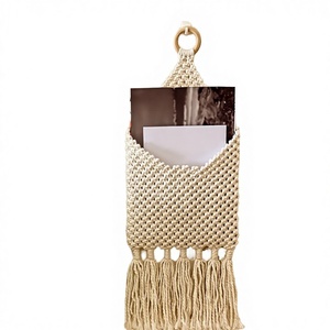 Bolsa de Macramé Vertical Moderna Hecha a Mano, para Colgar en la Pared, para Plantas, Libros, Decoración India, Exportador - Product Image 3