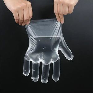 Restaurant Dish <b>Washing</b> PE Kitchen Household <b>Powder</b> Free Gloves <b>Cheap</b> Clear Disposable Plastic a Grade Gloves - Product Image 5