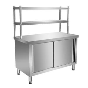 Banco da Lavoro Commerciale in Acciaio Inossidabile con Ante Scorrevoli per Ristoranti, Hotel e Cucine di Catering - Product Image 2