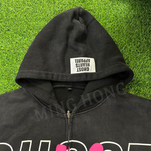 เสื้อฮู้ดผู้ชายซิปรูดล้างโลโก้ - Product Image 6