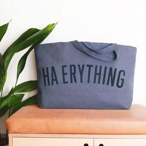 กระเป๋าผ้าแคนวาสขนาด23นิ้วสำหรับผู้หญิงกระเป๋าโท้ทผ้าคอตตอนพิมพ์ลายชายหาดดีไซน์ใหม่2025 - Product Image 4