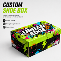 Boîte d'expédition personnalisée en carton ondulé imprimé et coloré avec trous de ventilation et approvisionnement en gros pour l'expédition de chaussures