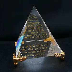 MH-JT103 Пустые Стеклянные Пресс-Папье оптовая продажа кристалл пирамиды пресс-папье стекла для свадьбы