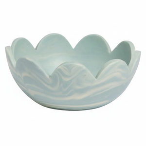 Compre un Tazón Decorativo de Resina Multicolor con Borde Festoneado, Tazón para Servir Frutas, Dulces, Centro de Mesa y Decoración Moderna para el Hogar - Product Image 4