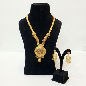 Conjunto de Collar, Pendientes y Pulsera Étnicos Chapados en Oro de 24K para Mujer, Joyería de Latón para Boda, Conjunto de Joyería de Moda - Product Image 1