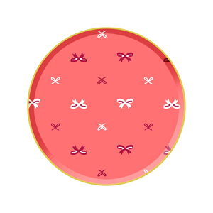 DAMAI - Vajilla Desechable de Papel Personalizada para Fiestas de Cumpleaños, Platos y Vasos de Papel con Temática de Postre Rojo Champán - Product Image 4