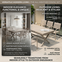 Ensemble de salle à manger d'extérieur pliable et durable Meiqi, style nordique, résistant à l'eau et aux UV, table et chaises de jardin modernes pour terrasse et balcon