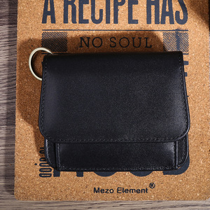 Genuine Leather Folding Coin <b>Purse</b> Slim Retro Style Top Layer Cowhide <b>Small</b> Card Holder RFID Women's Wallet - Product Image 3