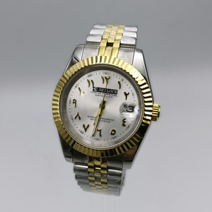 Reloj mecánico con caja de acero inoxidable de 36/39 mm, esfera con números arábigos y diseño de diente de perro, equipado con movimiento NH35. - Product Image 6