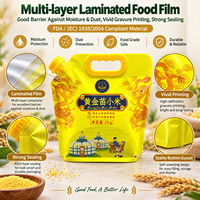 Pochette à bec verseur personnalisée avec poignée pour l'emballage de riz, céréales et millet, qualité alimentaire OEM
