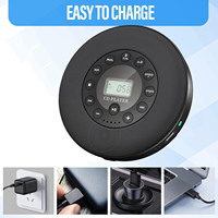 Reproductor de CD/MP3 Portátil con Control de Botones, Interfaz RCA, Pantalla, Grabador de Sonido, Walkman para Regalos, Uso en Casa y Auto, Plástico