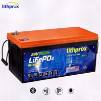 Batterie LiFePO4 rechargeable 24V 150AH Grade A 6000 cycles, cycle profond, pour voiturette de golf, avec BMS Bluetooth, connecteur Anderson, CE RoHS IP67, OEM ODM
