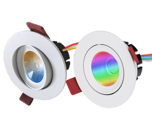 Benory 24v Loxone 可调色温智能家居灯 Dali Dt8 Cct 2000-6000k <span class=keywords><strong>PWM</strong></span> 可调光 Tuya Wifi <span class=keywords><strong>DMX</strong></span> RGBW 嵌入式 LED 筒灯 - Product Image 1