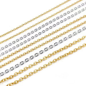 HOVANCI Wholesale 1.2MM 1.5MM 2MM PVD Gold Plating <strong>Titanium</strong> 18K Gold Plated Stainless Steel <strong>Chain</strong> for Jewelry Making Necklace - Product Image 1