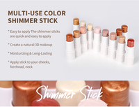 Bâton de surbrillance pour le contour des cosmétiques fabrique un bâton scintillant rose surligneur pour le visage
