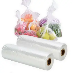 5 A-Day, 4 Rolls 12"x 20" HDPE Plastic Produce Rolls Food Storage Packaging Bag