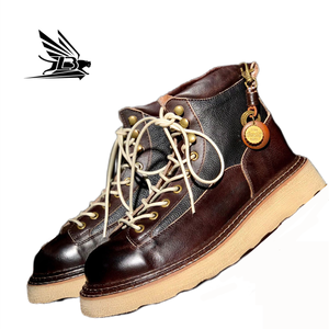 Nuovi Stivali Casual da Lavoro in Pelle di Vacchetta con <span class=keywords><strong>Suola</strong></span> Spessa, Stivali da <span class=keywords><strong>Uomo</strong></span> di Alta Qualità in Pura Pelle Bovina - Product Image 1