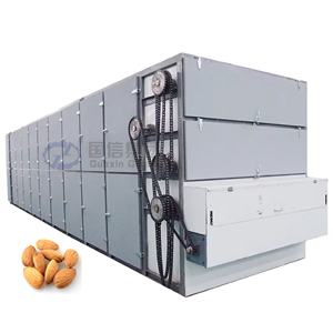 Secador de almendras continuo de gran capacidad OEM con cinta transportadora de malla, equipo de procesamiento de frutos secos, secador de nueces - Product Image 1