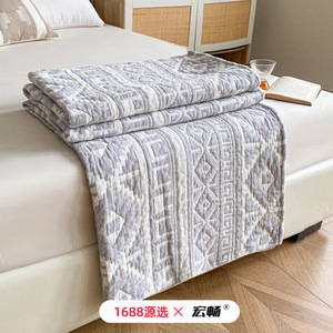 100% Cotton Four-Layer Gauze <b>Blanket</b> 3.1-4 Jin Summer Cool Quilt Breathable Rectangular Towel <b>Blanket</b> - Product Image 4