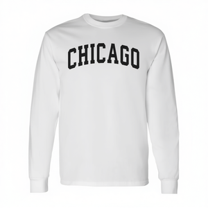 T-shirt classica a maniche lunghe con stampa Chicago Throwback - Product Image 2