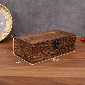 Scatola Rettangolare Semplice in Legno di Paulownia Incisa a Mano Design Retrò con Coperchio a Ribalta Confezione Regalo Ecologica per Artigianato in Legno e Insegne da Parete - Product Image 6