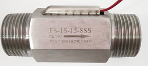 Interrupteur de débit en acier inoxydable SUS304 FS-1S-8.0-8SS, débit très élevé ≤1.75MPa, 10W, 0-100V, câble UL1332, moniteur d'eau, d'huile et de liquides - Product Image 4