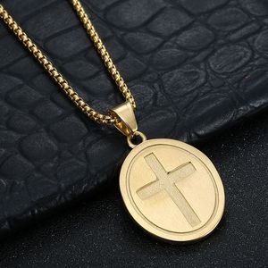 St Christopher Men's Stainless Steel Pendant Necklace <b>Titanium</b> Steel Religious Charm Everyday Wear - Product Image 2