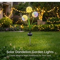 Lampe solaire LED d'extérieur en forme de pissenlit, étanche IP65, pour la décoration de jardin, de villa, de patio et de chemin