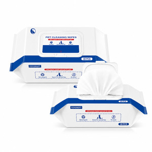 Toallitas Húmedas <span class=keywords><strong>para</strong></span> <span class=keywords><strong>Perros</strong></span> y Gatos, 80 Unidades, Limpieza de Ojos y Partes del Cuerpo, Sin Necesidad de Enjuague, Material de Fibra de Papel - Product Image 1