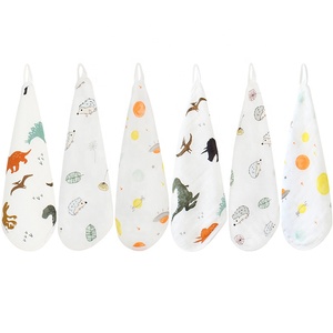 De algodón orgánico de bambú, muselina pañuelo personalizado bebé Unisex Bandana Baba Baberos toalla - Product Image 1