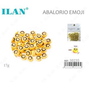 Perline Ilan 7mm Gialle con Faccina Sorridente 17g per Creazione di Gioielli Artigianali - Product Image 1