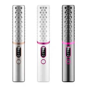 Wiederaufladbares Glätteisen 2-in-1 Rollentyp-C 4800mAh Kabelloses Mini-Haarglätter Tragbarer Schnurloser Lockenstab für Trockenes und Nasses Haar - Product Image 2