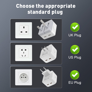 Chargeur rapide 40W double USB-C et USB-A, pliable, prise EU/UK/US pour 14 Pro Max 12 13 et <span class=keywords><strong>iPad</strong></span> - Product Image 6