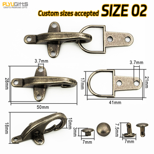 Khóa cài dạng càng cua bạc cổ điển 40/50mm dùng cho áo khoác, áo phao, may mặc, phụ kiện quần áo, có thể tùy chỉnh logo - Product Image 4