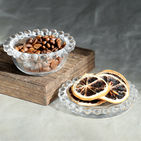 Mini assiette en verre pour gâteau, plateau de service pour petit-déjeuner, fruits, pain, desserts, buffet, restaurant, vaisselle, petite assiette à beurre en verre