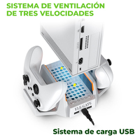 ELE-GATE Dudukan Pendingin Multifungsi untuk Xbox Series S dengan Pengisi Daya Kontroler QC3.0, 2 Port USB, Output 18W, Bahan ABS